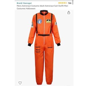 Men’s orange astronaut jumpsuit - medium